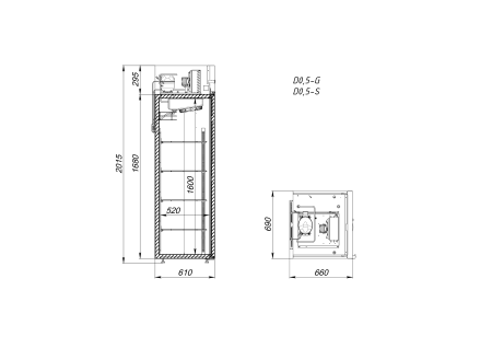 Шкаф холодильный Arkto D0.5-S