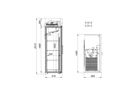 Шкаф холодильный Arkto V1.0-S