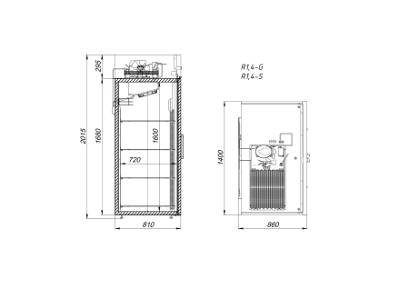 Шкаф холодильный Arkto R1.4-G